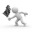 We have a winner! checkered flag